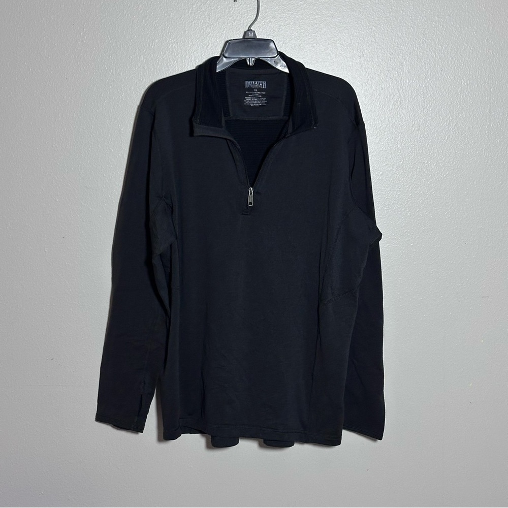 Duluth Trading Co Men Black Half Zip Up‎ Sweater Pullover size XL